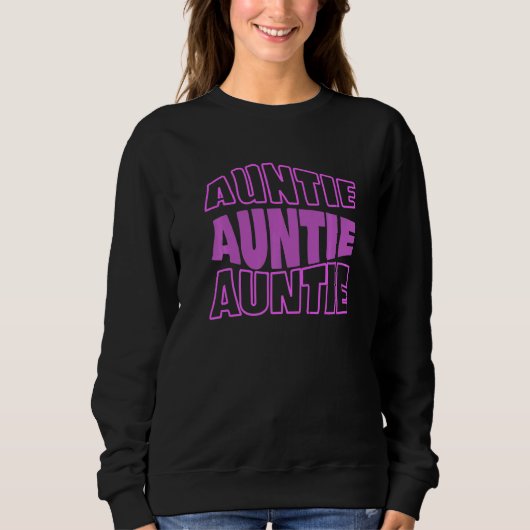 Sweatshirt Groovy Auntie Retro 70s Vibes Cool Grandaunt New (Devant)