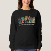 Sweatshirt Groovy Be Kind Sign Language ASL Finger Spelling K (Devant)