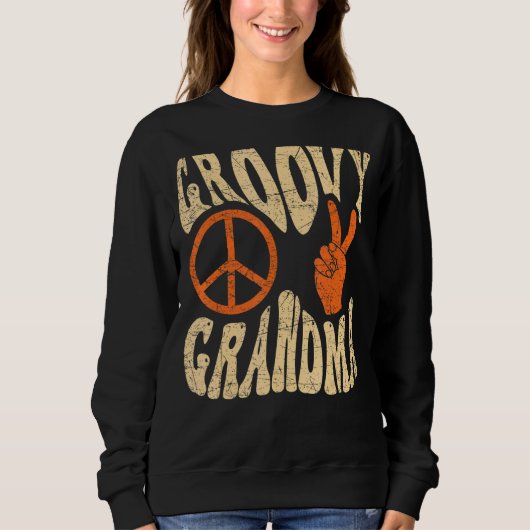 Sweatshirt Groovy Grandma 70s Aesthetic Nostalgia 1970's Retr (Devant)
