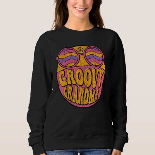 Sweatshirt Groovy Grandma 70s Aesthetic Nostalgia 1970's Retr (Devant)