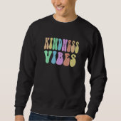 Sweatshirt Groovy KINDNESS VIBES Choose Retro Be Kind Ninja A (Devant)