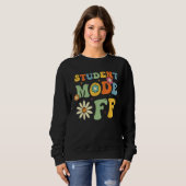 Sweatshirt Groovy Last Day Of School Student Mode Off Summer  (Devant entier)