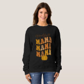 Sweatshirt Groovy One Thankful Mama Leopard Hello Fall Thanks (Devant entier)
