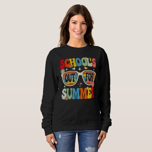 Sweatshirt Groovy School s Out For Summer (Devant entier)