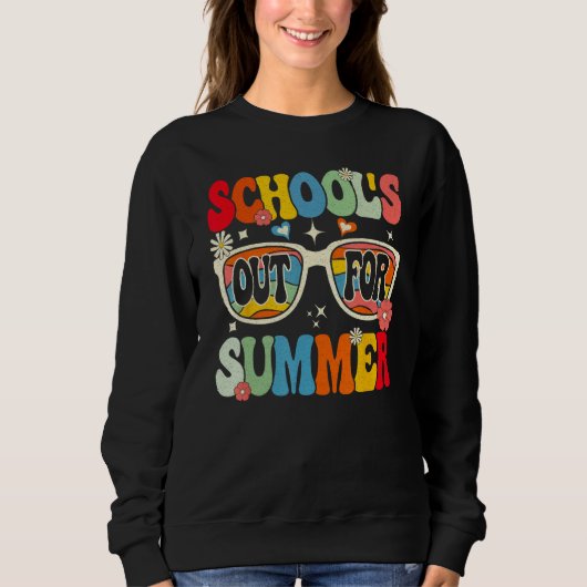 Sweatshirt Groovy School s Out For Summer (Devant)