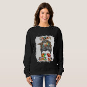 Sweatshirt Groovy Since 1939 Messy Bun Hip Retro 60s 70s (Devant entier)