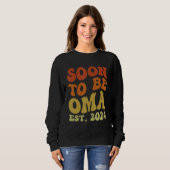 Sweatshirt Groovy Soon to be Oma 2024 for New Oma First Time (Devant entier)