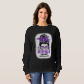 Sweatshirt Groovy Support Squad Messy Bun Epilepsy Awareness (Devant entier)