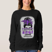 Sweatshirt Groovy Support Squad Messy Bun Epilepsy Awareness (Devant)