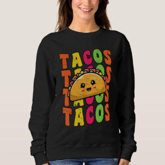 Sweatshirt Groovy Taco Tuesday Retro  Taco  Cinco De Mayo