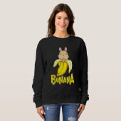Sweatshirt Gros lapin de banane drôle (Devant entier)