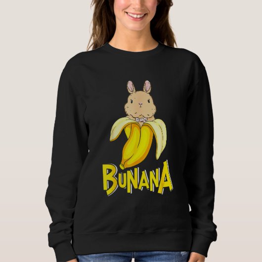 Sweatshirt Gros lapin de banane drôle (Devant)