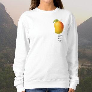 Sweatshirt Gros Mangue, Fruit Sucré et Nom