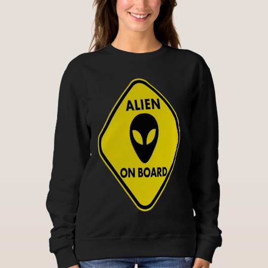 Sweatshirt Grossesse Extraterrestre à Bord (Devant)