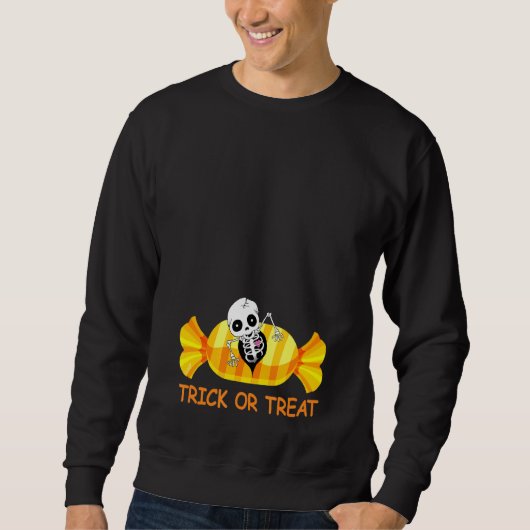Sweatshirt Grossesse Halloween Squelette Bébé Zombie (Devant)