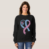 Sweatshirt Grossesse Infantile perte de sensibilisation Ruban (Devant entier)
