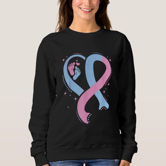 Sweatshirt Grossesse Infantile perte de sensibilisation Ruban (Devant)