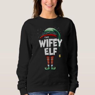 Sweatshirt Groupe de jumelage Elf Wifey, partie de Noël famil