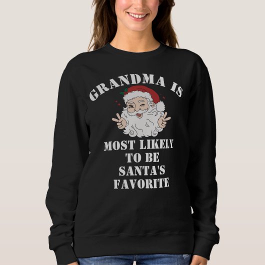 Sweatshirt Groupe De Noël Le Plus Susceptible De Personnalise (Devant)