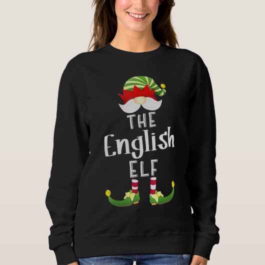 Sweatshirt Groupe Elf Anglais Noël Pajama Party (Devant)