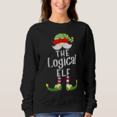 Sweatshirt Groupe Elf logique fêtes de pyjama de Noël (Devant)