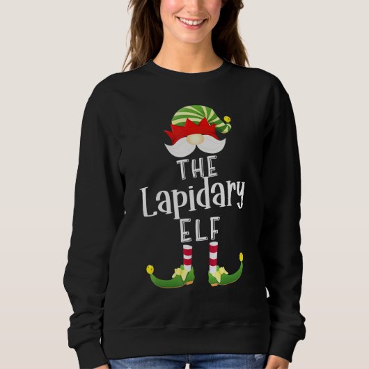 Sweatshirt Groupe Elfe Lapidaire Pajama de Noël (Devant)