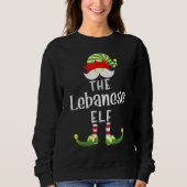 Sweatshirt Groupe Elfe Libanais Noël Pajama Party (Devant)