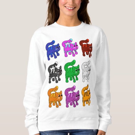 Sweatshirt Groupe Motif Kitten de Noël (Devant)
