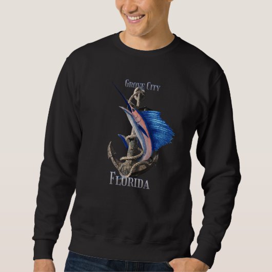 Sweatshirt Grove City Floride Espadon Marlin Océan Pêche (Devant)