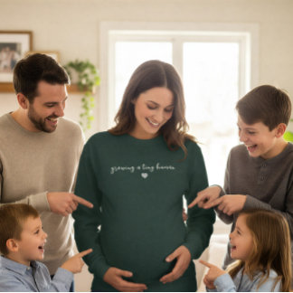 Sweatshirt "growing a tiny human" cute pregnancy