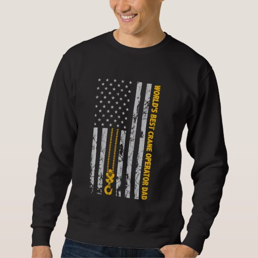 Sweatshirt Grue Opérateur Hook American Flag World S Meilleur (Devant)