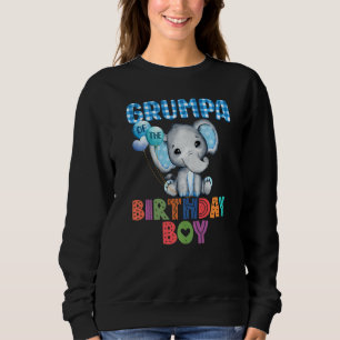 Sweatshirt Grumpa De L'Anniversaire Garçon Elephant Famille E