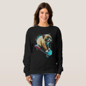 Sweatshirt Grumpy Face Drôle Chat Amoureux de les chats Graph (Devant entier)