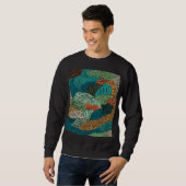 Sweatshirt Grunge Abstrait : Conception Motif transparente. (Devant entier)