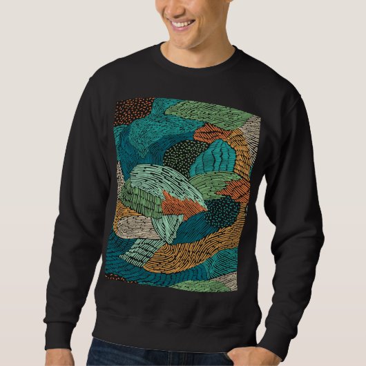 Sweatshirt Grunge Abstrait : Conception Motif transparente. (Devant)