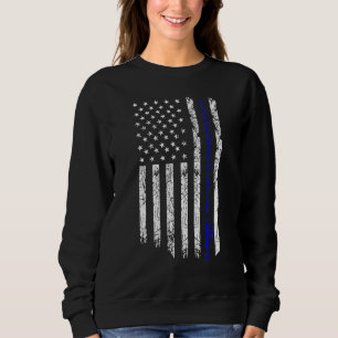 Sweatshirt Grunge American Flag Pêche Rod American Fisherma