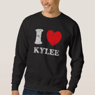 Sweatshirt Grunge désossé usé Style I Love Kylee