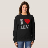 Sweatshirt Grunge en état de démangeaison Style I Love Levi (Devant entier)