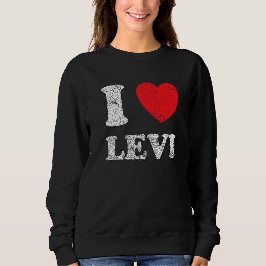 Sweatshirt Grunge en état de démangeaison Style I Love Levi (Devant)