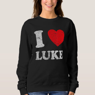 Sweatshirt Grunge en état de démangeaison Style I Love Luke