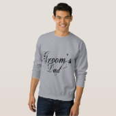 Sweatshirt Grunge Naughy Script - Papa de Groom's Black (Devant entier)