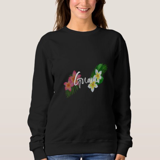 Sweatshirt Guam plumeria flowers Premium (Devant)
