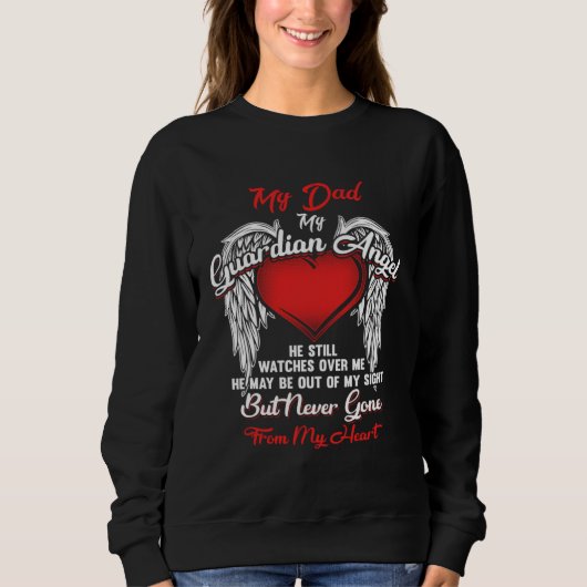 Sweatshirt Guardian Angel My Dad Christmas He Watches Over Me (Devant)
