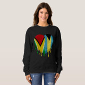 Sweatshirt Guatemala Bahamas Flag Heart Citizen Grown Patriot (Devant entier)