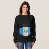 Sweatshirt Guatemala Flag Scottish Terrier Dog In Pocket (Devant entier)