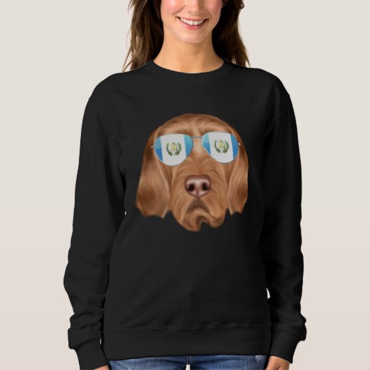 Sweatshirt Guatemala Flag Wirehaired Vizsla Dog Guatemala Poc (Devant)