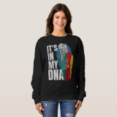 Sweatshirt Guatemalan And Cameroon Mix Dna Heritage Flag (Devant entier)