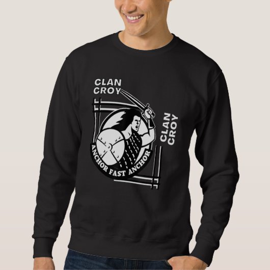 Sweatshirt Guerrier de la devise gaélique du clan Croy (Devant)