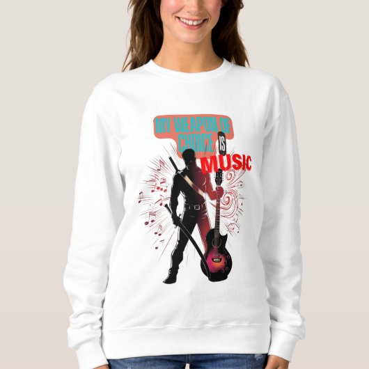Sweatshirt Guerrier de musique (Devant)