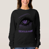 Sweatshirt Guerrier de sensibilisation à la fibromyalgie Purp (Devant)